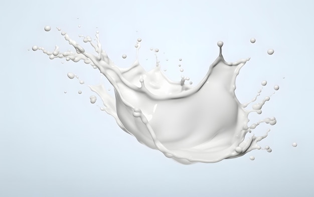 A splash of milk is shown in this image.