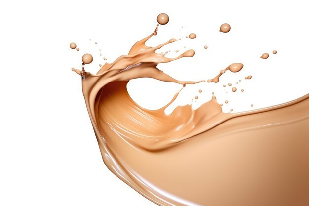 Splash of liquid foundation Het concept van de mode- en schoonheidsindustrie