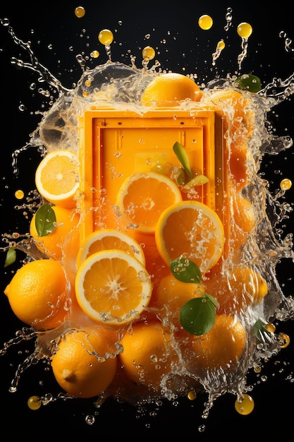 a splash of orange juice with a splash of orange juice