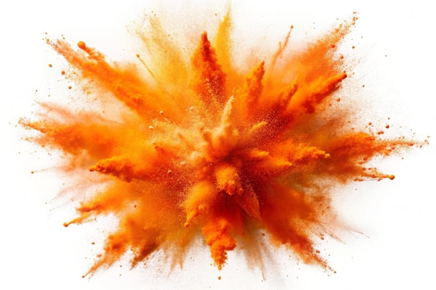 a splash of orange and orange powder is shown with orange and orange spray