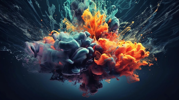 Splash of paint Abstract background Generative AI