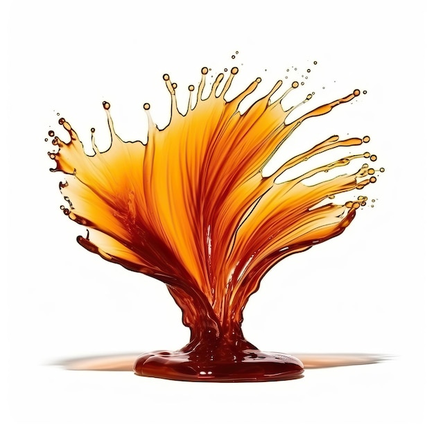 Photo splash of palm oil on a white isolated background
