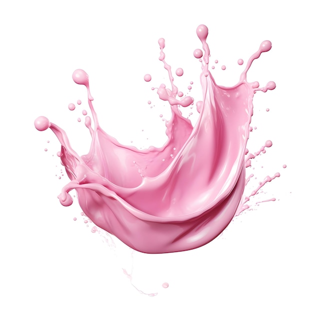 Splash pink liquid