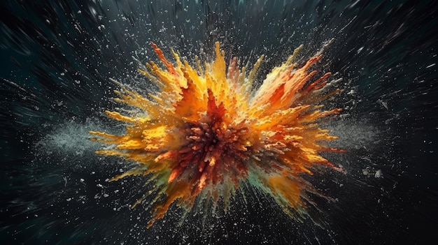 Foto splash a forma di starburst generato dall'ai