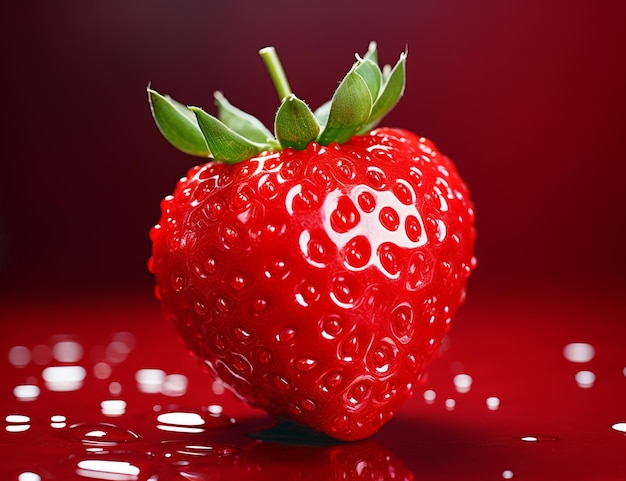 Splash of Strawberry juice in motion High quality photo