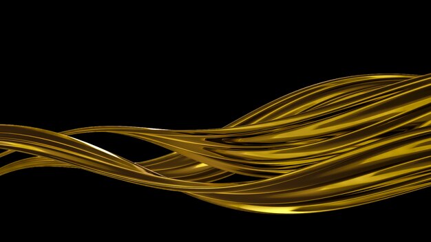 Photo a splash of thick, golden liquid. 3d rendering.