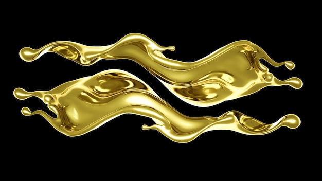 A splash of thick golden liquid
