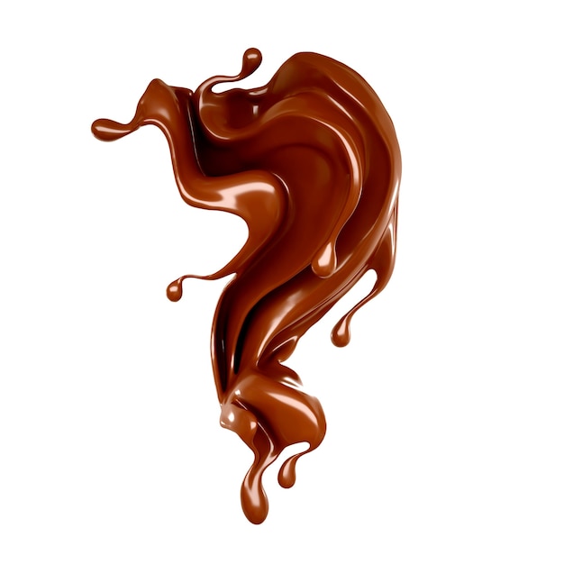 Splash van chocolade illustratie