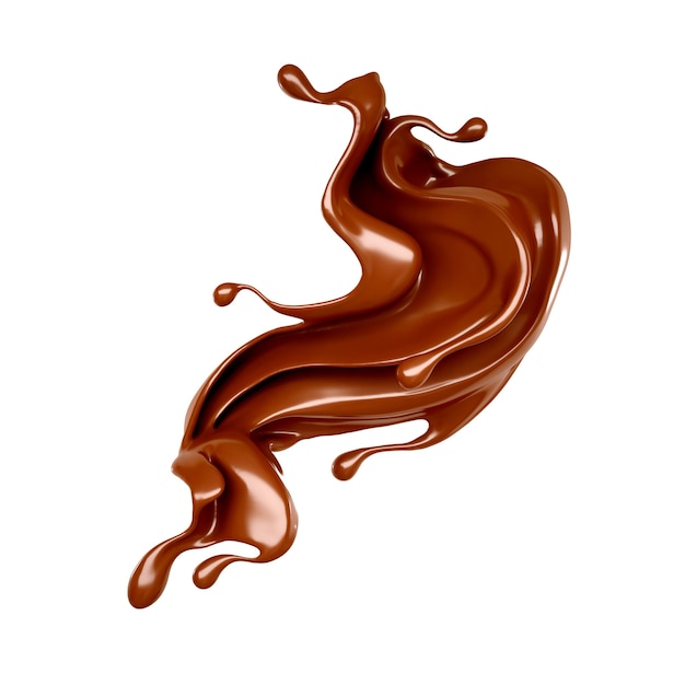 Splash van chocolade illustratie