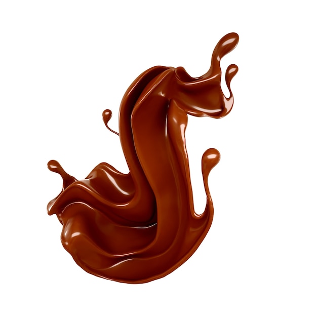 Splash van chocolade illustratie