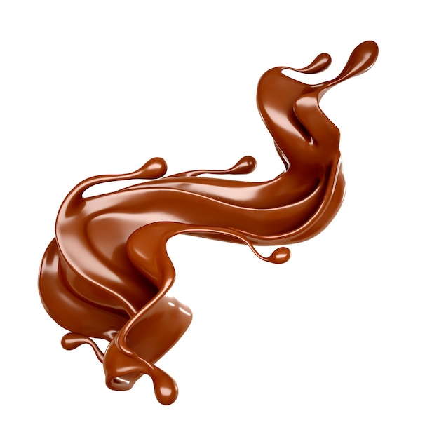 Splash van chocolade illustratie