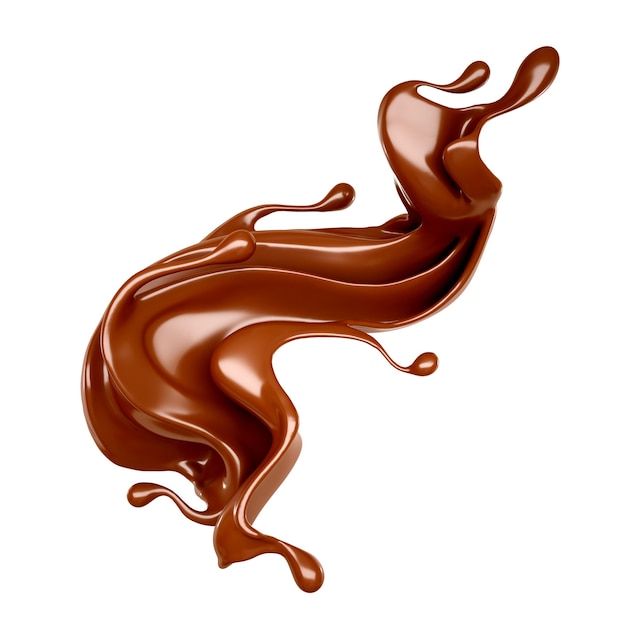 Splash van chocolade illustratie