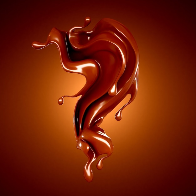 Splash van chocolade illustratie