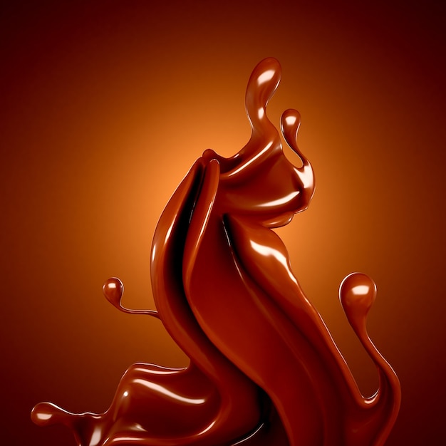 Splash van chocolade illustratie