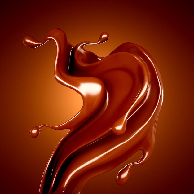 Splash van chocolade illustratie