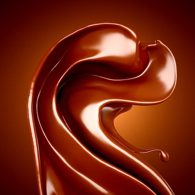 Splash van chocolade illustratie