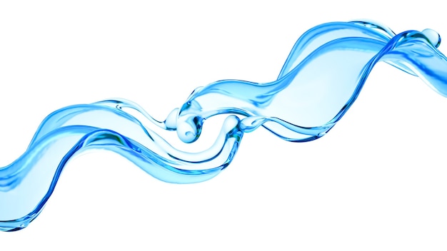 Splash van heldere blauwe vloeistof illustratie