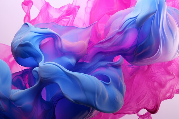 A Splash of Vibrance Mesmerizing Purple and Blue Liquid Abstract Illustration AR 32