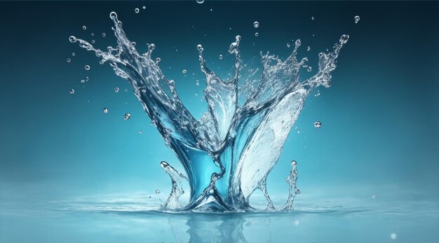 Splash of water on light background by Generative AI