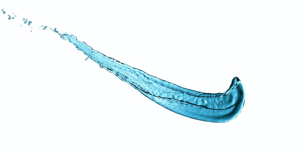 白い背景で隔離のスプラッシュ水の形。