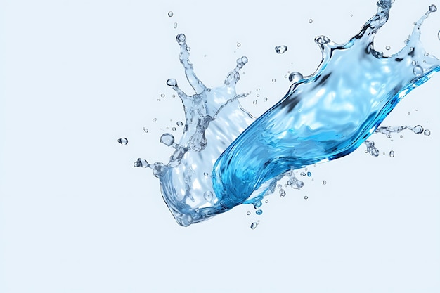 A splash of water on a transparent background