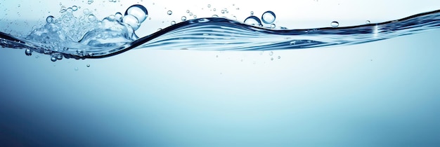 Splash of water wave blue Abstract banner background concept banner for drinking water Copy Space