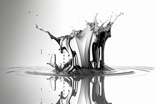 Splash on white background