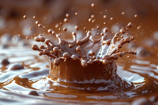 splashes of chocolate with milk The concept of sweets