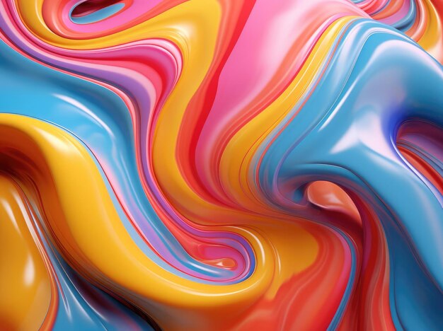 Photo splashes of multicolored paint