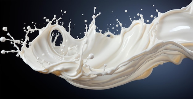 写真 新鮮な牛乳のスプラッシュ - aiが生成した画像