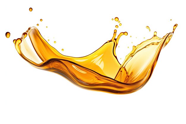 Photo splashing oil or lotion on white background