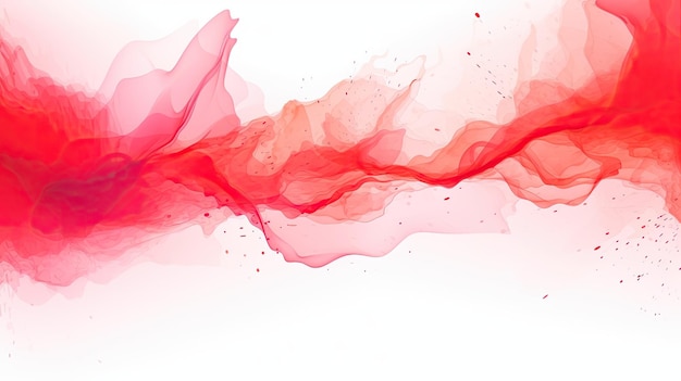 Splashing watercolor background gradient of red