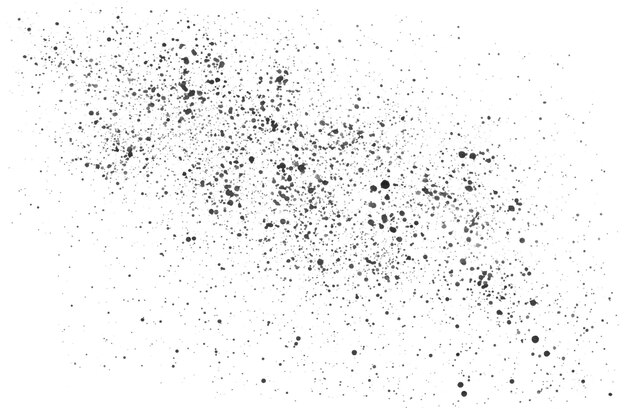 Splatter of black paint isolated on a white background Stock photo