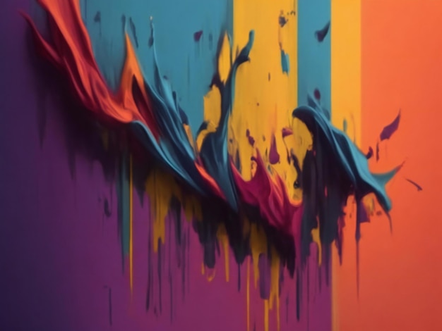 Splatter Paint Rainbow Art ai gegenereerd