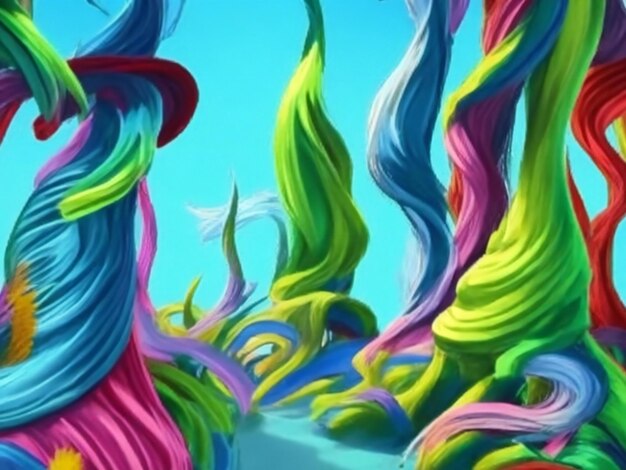 Splatter Paint Rainbow Art ai gegenereerd