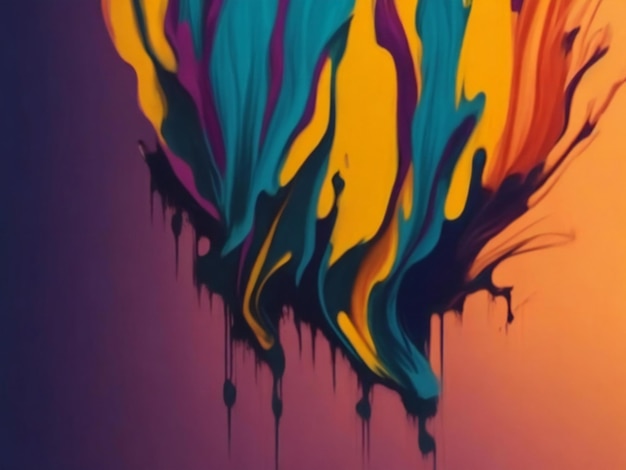 Splatter Paint Rainbow Art ai generated