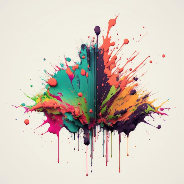 Splatters of colorful concept isolated on background