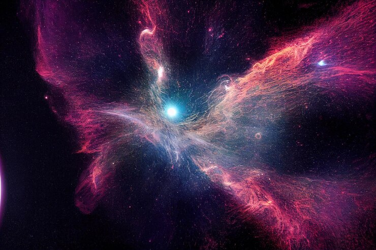 Photo splendid vibrant color starry galaxy universe in digital art 3d illustration