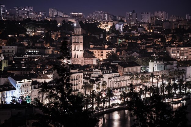 Split bij nacht Kroatië