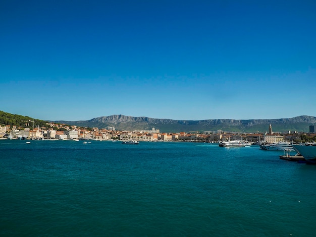 split croatia view from the ferry to vis