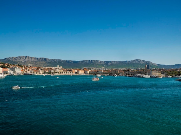 split croatia view from the ferry to vis