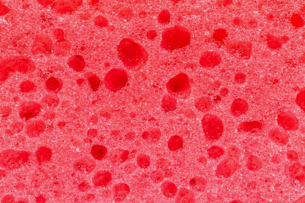 Sponge foam red texture close-up, abstract pattern photo