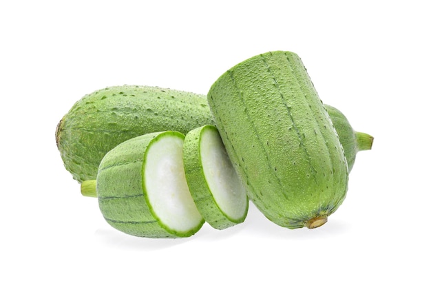 Sponge gourd isolated on white background