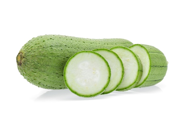 Sponge gourd isolated on white