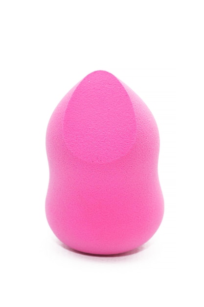 Sponge for makeup pink with a cut