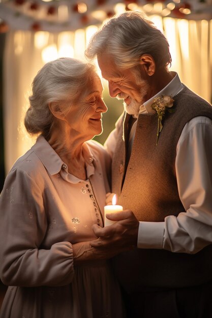 Photo a spontaneous national hugging day photo session in a senior home