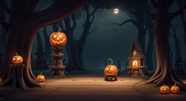 Spookachtige Halloween achtergrond donkere horror achtergrond