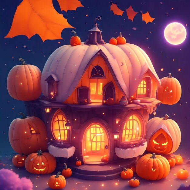 Premium Photo  Spooktacular pumpkin a creepy cute and fun halloween celebration vector design