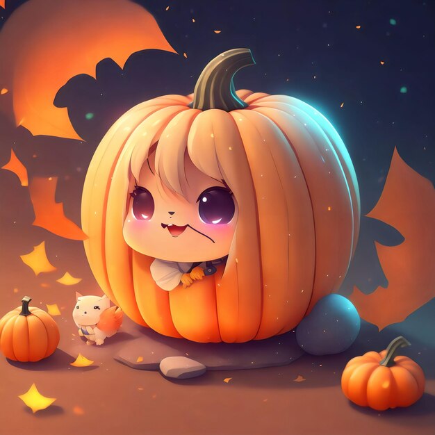 Premium Photo  Spooktacular pumpkin a creepy cute and fun halloween celebration vector design