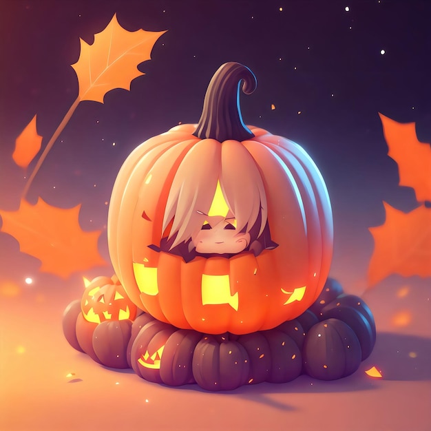Spooktacular Pumpkin A Creepy Cute and Fun Halloween Celebration Vector Design